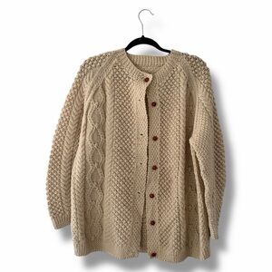 Vintage Cream Knit Cardigan